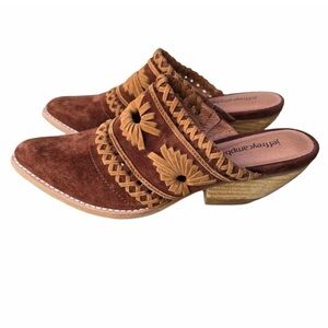 Jeffrey Campbell Billy Suede Western Boho Mule